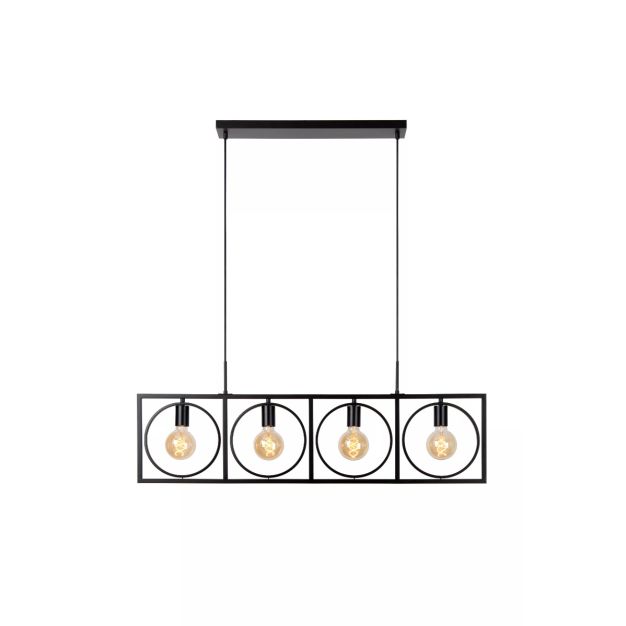 Lucide Suus - hanglamp - 107,8 x 23,5 x 160 cm - zwart