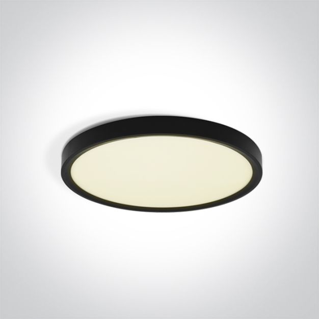 ONE Light Plafo - plafondverlichting - Ø 23 x 2,5 cm - 18W LED incl. - zwart