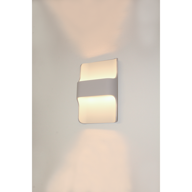 Artdelight Dallas - buiten wandverlichting - 16 x 7,8 x 24 cm - 2 x 8W dimbare LED incl. - IP65 - wit