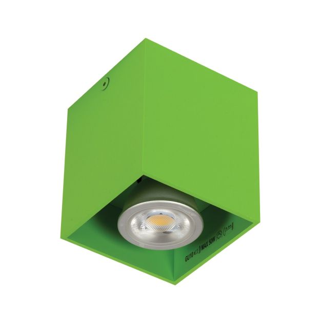 VK Simio Square - opbouwspot - 8,2 x 8,2 x 9,5 cm - groen