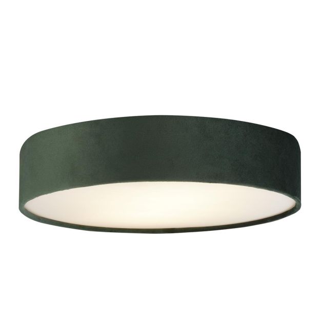 Searchlight Drum - plafondlamp - Ø 50 x 10 cm - groen