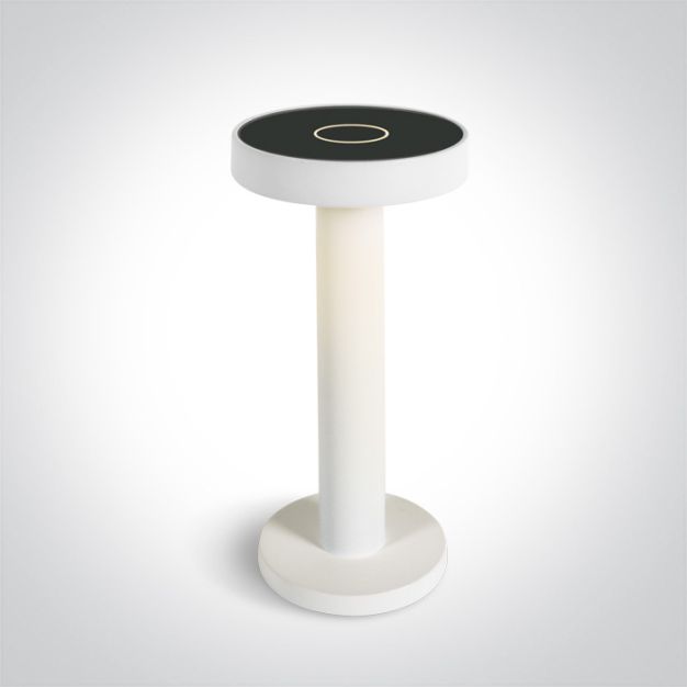 ONE Light Portable Table Light - buiten tafellamp - oplaadbaar via USB-kabel - Ø 9 x 20 cm - 2,5W dimbare LED incl. - IP65 - wit