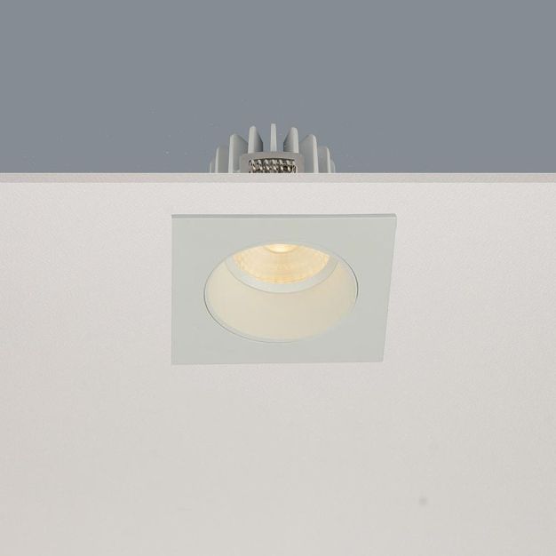 Artdelight Venice 2708 - inbouwspot - 80 x 80 mm, Ø 68 mm inbouwmaat - 8W dimbare LED incl. - IP44 - wit