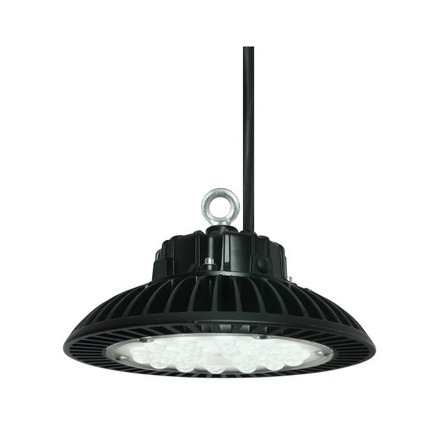 ONE Light Industrial LED UFO - buiten plafond/wandverlichting - Ø 25 x 16 cm - 100W LED incl. - IP65 - zwart