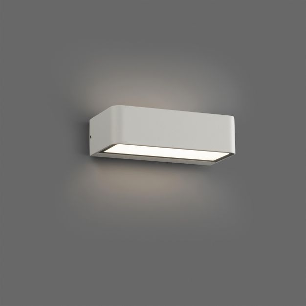 Faro Takua - wandverlichting - 20 x 10,3 x 5,5 cm - 10W LED incl. - IP65 - mat wit