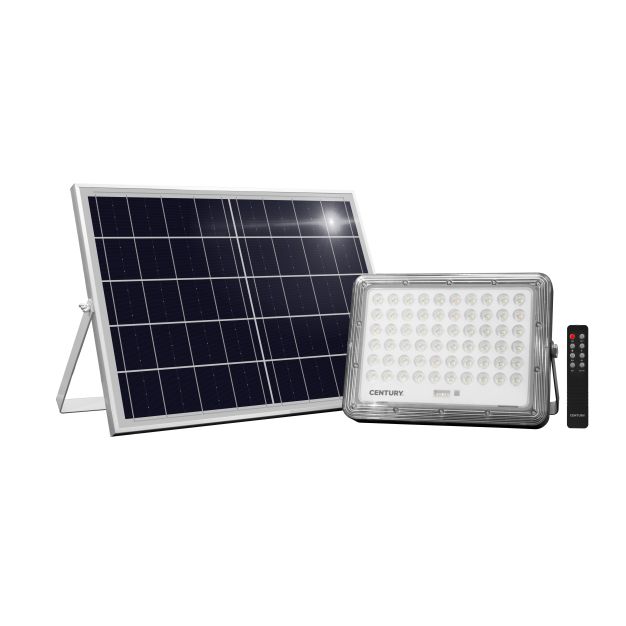 Century Italia Promoteo - verstraler op zonne-energie met dag- en nachtsensor en afstandsbediening - 24,3 x 3,9 x 17,2 cm - 10W LED incl. - IP65 - zwart