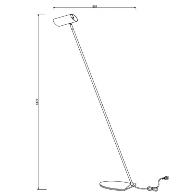 Lucide Hester staande lamp 137cm wit Lichtkoning