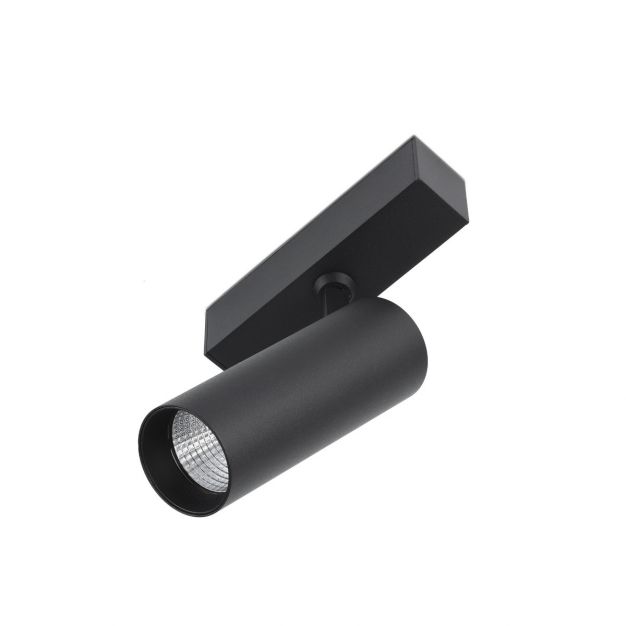 Faro Neso Hole - Magnetische railspot - 5 x 11 x 14 cm - 10W LED warm wit (3000K)incl. - 18° lichtbundel - zwart