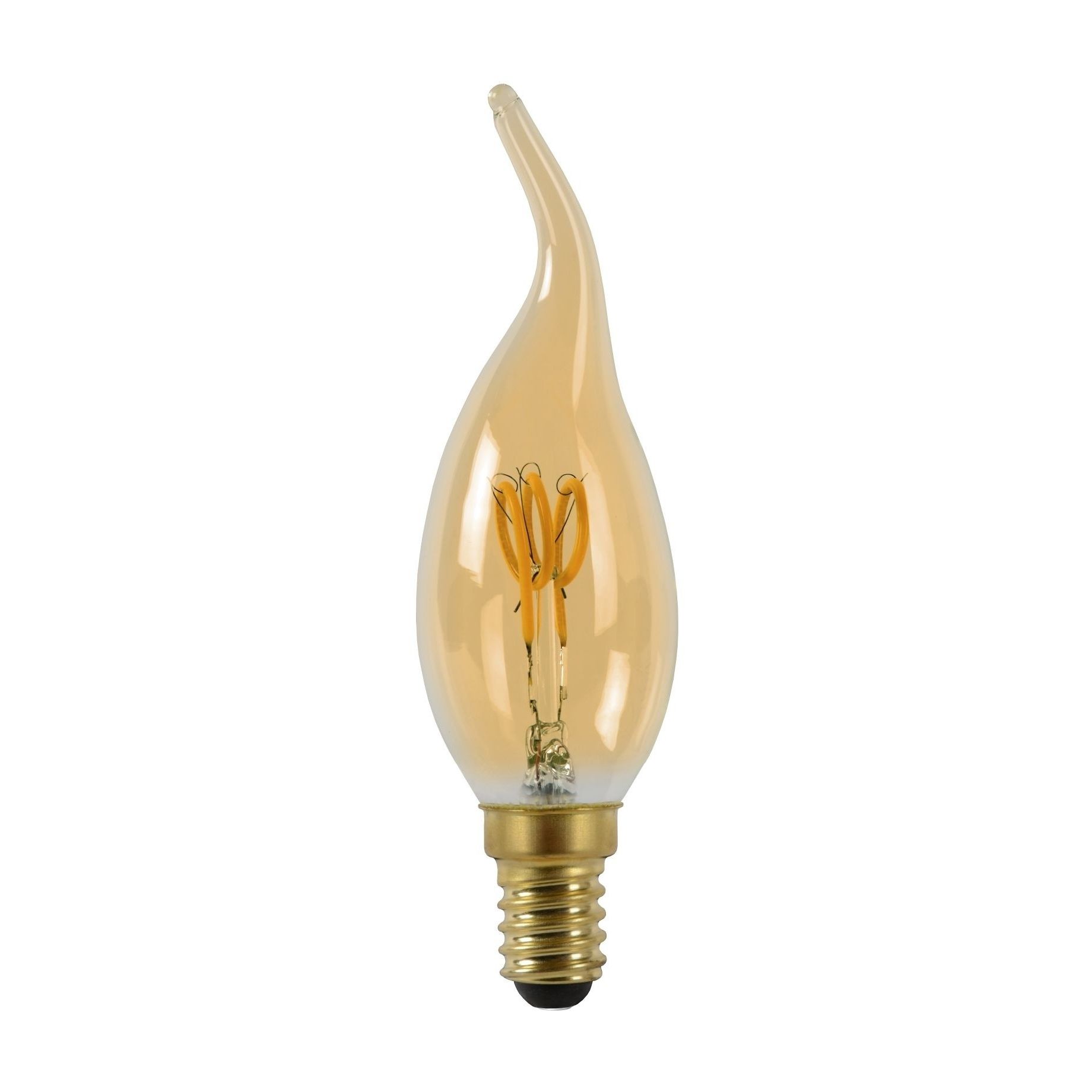 LED filament kaarslamp - Ø 3,5 x 11,5 cm - E14 - 3W - 2200K - amber | Lichtkoning