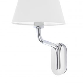 Faro Eterna - wandverlichting - 21,5 x 20 x 16 cm - wit en chroom