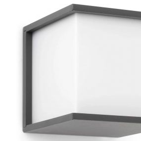 Faro Kubick - wandverlichting - 16,5 x 16,5 x 16,5 cm - IP44 - donkergrijs