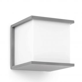 Faro Kubick - wandverlichting - 16,5 x 16,5 x 16,5 cm - IP44 - grijs