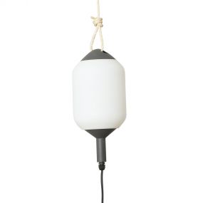 Faro Saigon - draagbare lamp met stekker - Ø 17 x 22 cm - IP65 - mat wit