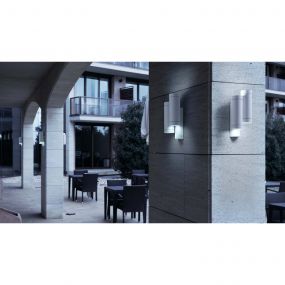 Faro Steps - wandverlichting - 14 x 10 x 27 cm - IP44 - mat wit