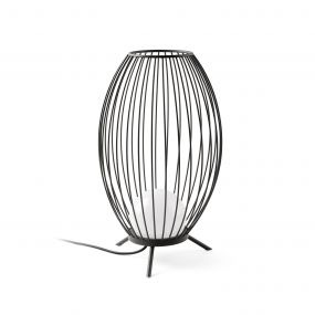 Faro Cage - vloerlamp - Ø 13,4 x 57 cm - 12W LED incl. - IP65 - donkergrijs