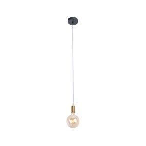 Maxlight Todi - hanglamp - Ø 6 x 90 cm - zwart en goud