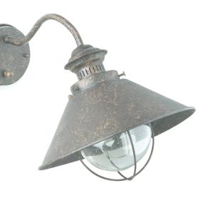 Faro Nautica - wandverlichting - 26 x 37 x 26 cm - IP33 - roestbruin