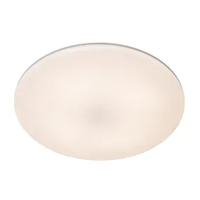 Lucide Olson - plafondlamp - Ø 29 x 4,5 cm - 24W dimbare LED incl. - IP54 - opaal en wit