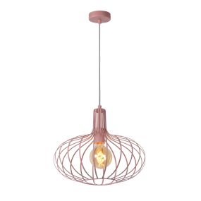 Lucide Merlina - hanglamp - Ø 38 x 163 cm - roze