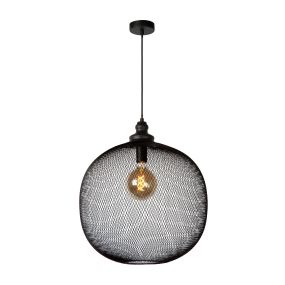 Lucide Mesh - hanglamp - Ø 49 x 181 cm - zwart