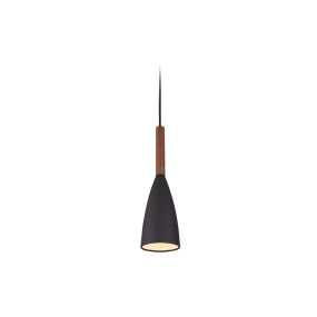 Maxlight Soft - hanglamp - Ø 10 x 220 cm - zwart en bruin