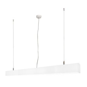 Lichtkoning Linear - hanglamp - 113,5 x 5 x 200 cm - 36W LED incl. dimbaar - wit - warm witte lichtkleur