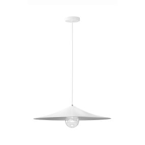 Nova Luce Turin - hanglamp - Ø 60 x 120 cm - wit en grijs