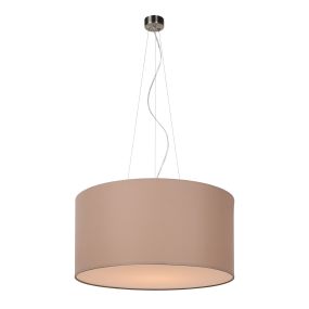 Lucide Coral - hanglamp - Ø 40 x 120 cm - taupe