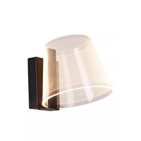 Lucide Korgis - wandlamp - 15 x 17,6 x 14,8 cm - 10W LED incl. - IP44 - zwart