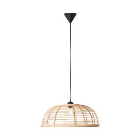 Brilliant Crosstown - hanglamp - Ø 56 x 134,5 cm - lichtbruin en zwart