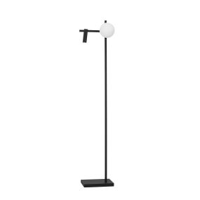 Nova Luce Joline - staanlamp - 150 cm - 6W + 3W LED incl. - zand zwart en opaal wit