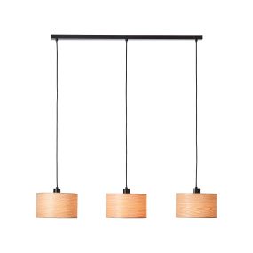 Brilliant Romm - hanglamp - 110 x 25 x 120 cm - lichtbruin en zwart