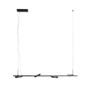 Maxlight Ibiza - hanglamp - 130 cm - 4 x 8W LED incl. - zwart