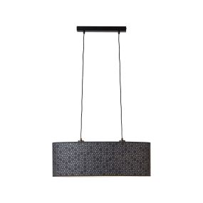 Brilliant Galance - hanglamp - 70 x 26 x 118 cm - zwart (stockopruiming!)