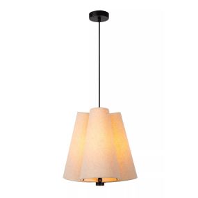 Lucide Gregory - hanglamp - Ø 34,3 x 165 cm - beige