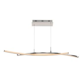 Lucide Dual - hanglamp - 109 x 17 x 150 cm - 2 x 20W dimbare LED incl. - chroom