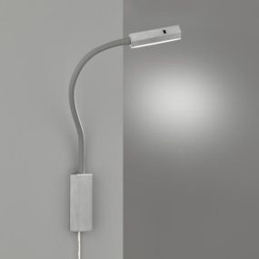 Fischer & Honsel Raik - wandverlichting met gebarencontrole - 4 x 4 x 57 cm - 5W LED incl. - grijs (laatste stuk!)