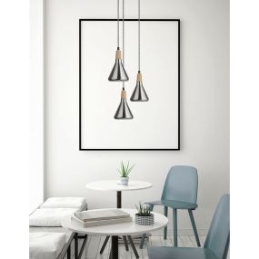 Nova Luce Venanzio - hanglamp - Ø 12,5 x 120 cm - nikkel