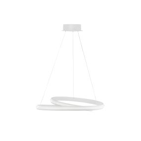 Nova Luce Malvi - hanglamp - Ø 55 x 120 cm - 32W LED incl. - zandwit