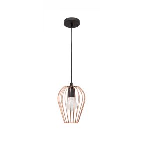 Nova Luce Sage - hanglamp - Ø 17 x 140 cm - koper