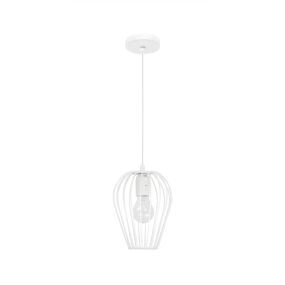 Nova Luce Sage - hanglamp - Ø 17 x 140 cm - wit