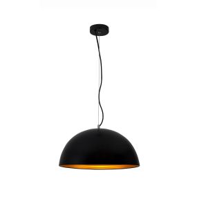 Nova Luce Leo - hanglamp - Ø 40 x 140 cm - zwart en goud