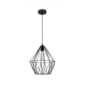 Nova Luce Pietra - hanglamp - Ø 28 x 150 cm - zwart