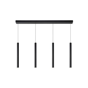 Lucide Lorenz - hanglamp - 120 x 4 x 180 cm - 4 x 4W dimbare LED incl. - zwart