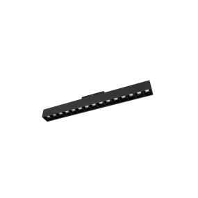 Nova Luce Buxton L - armatuur voor magnetisch railsysteem - 40 x 3,5 x 5,1 cm - 22W TRIAC dimbare LED incl. - zandzwart