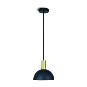 ONE Light E27 Round - hanglamp - Ø 20 x 219,5 cm - geborsteld messing