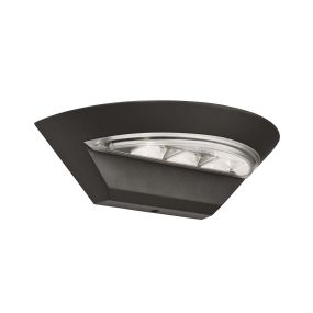 Searchlight Keddington - buiten wandverlichting - 25 x 7 cm - 6W LED incl. - IP44 - donkergrijs