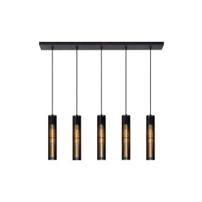 Lucide Lionel - hanglamp - 100 x 11 x 180 cm - zwart