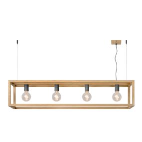 Lucide Oris I - hanglamp - 120 x 25 x 155 cm - hout