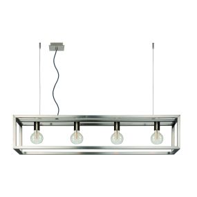 Lucide Oris 4 - hanglamp - 120 x 25 x 155 cm - satijn chroom